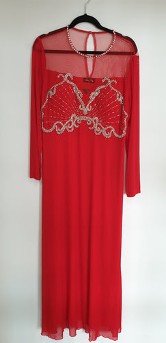 Red Embellished Formal Dress