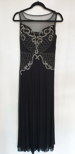 Black Embellished Formal Dress Sleeveless
