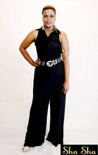 Load image into Gallery viewer, Collared Pantsuit Black