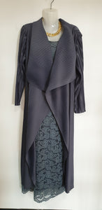 Lace Dress with Pleated Jacket