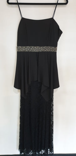 Luxury Lace Peplum Evening Dress