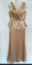Load image into Gallery viewer, Gold Peplum Dress with Embellishment