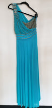 Load image into Gallery viewer, Blue Embellished Evening Dress