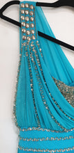 Load image into Gallery viewer, Blue Embellished Evening Dress