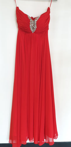 Sleeveless Red Gown
