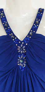 Blue Embellished Maxi Dress