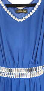 Embellished Blue Party Dress