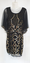 Load image into Gallery viewer, Black &amp; Gold Evening Dress