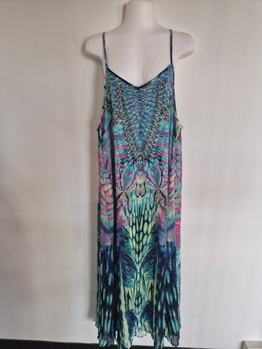 Digital Print Bling Maxi Dress