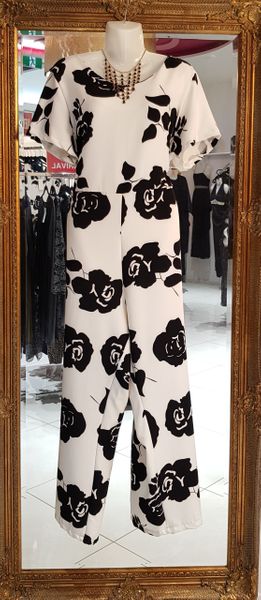 White with Black Flowers Pantsuit 2 x $69 11