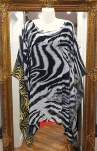 Print Chiffon Kaftan Top