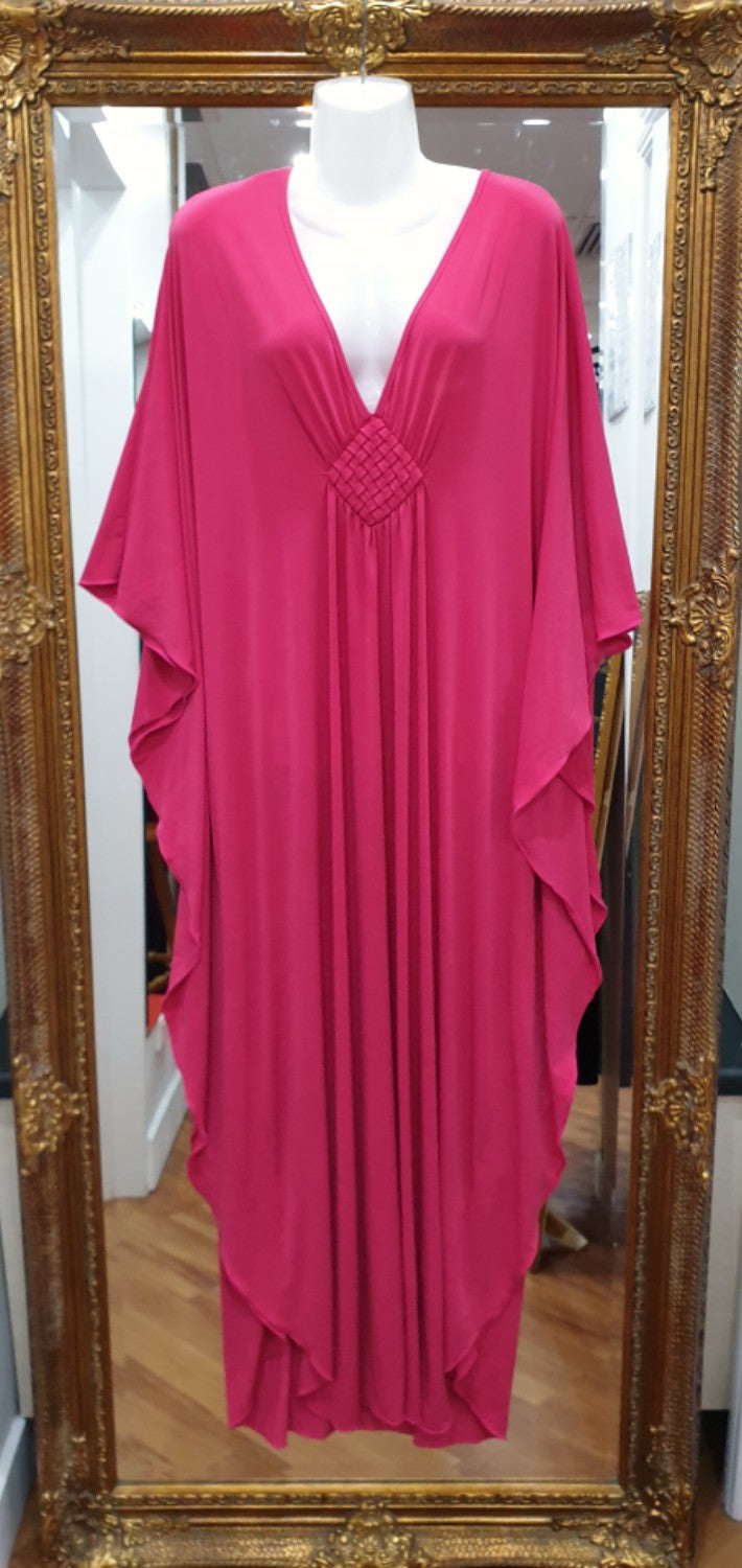 Pink Stretch Butterfly Kaftan by Sha Sha