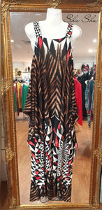 Stretch Print 2 Way Kaftan