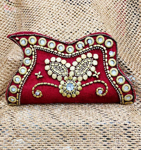 Red and Gold Diamante Clutch