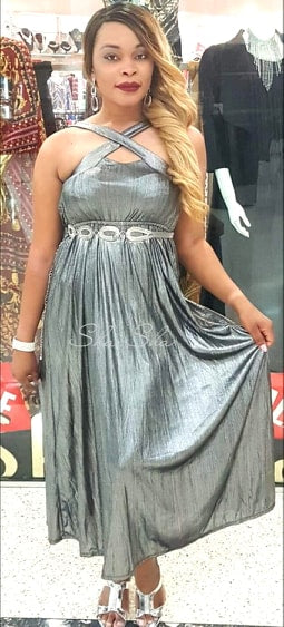 Unique Silver Evening Dress