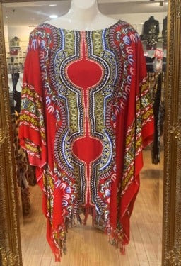 Dashiki Print Kaftan Top