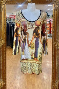 Egyptian Print Top/Short Dress