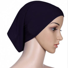 Load image into Gallery viewer, New Women&#39;s Hair Care Islamic Jersey Head Scarf Milk Silk Muslim Hijab Beads Braid Wrap Stretch Turban Hat Chemo Cap Head Wrap