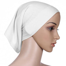Load image into Gallery viewer, New Women&#39;s Hair Care Islamic Jersey Head Scarf Milk Silk Muslim Hijab Beads Braid Wrap Stretch Turban Hat Chemo Cap Head Wrap