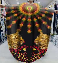 Load image into Gallery viewer, African Dresses for Women Summer Sexy African Women Printing Polyester Plus Size Long Dress African Robes African Clothes Women